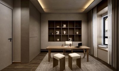 侘寂家居书房3D模型下载